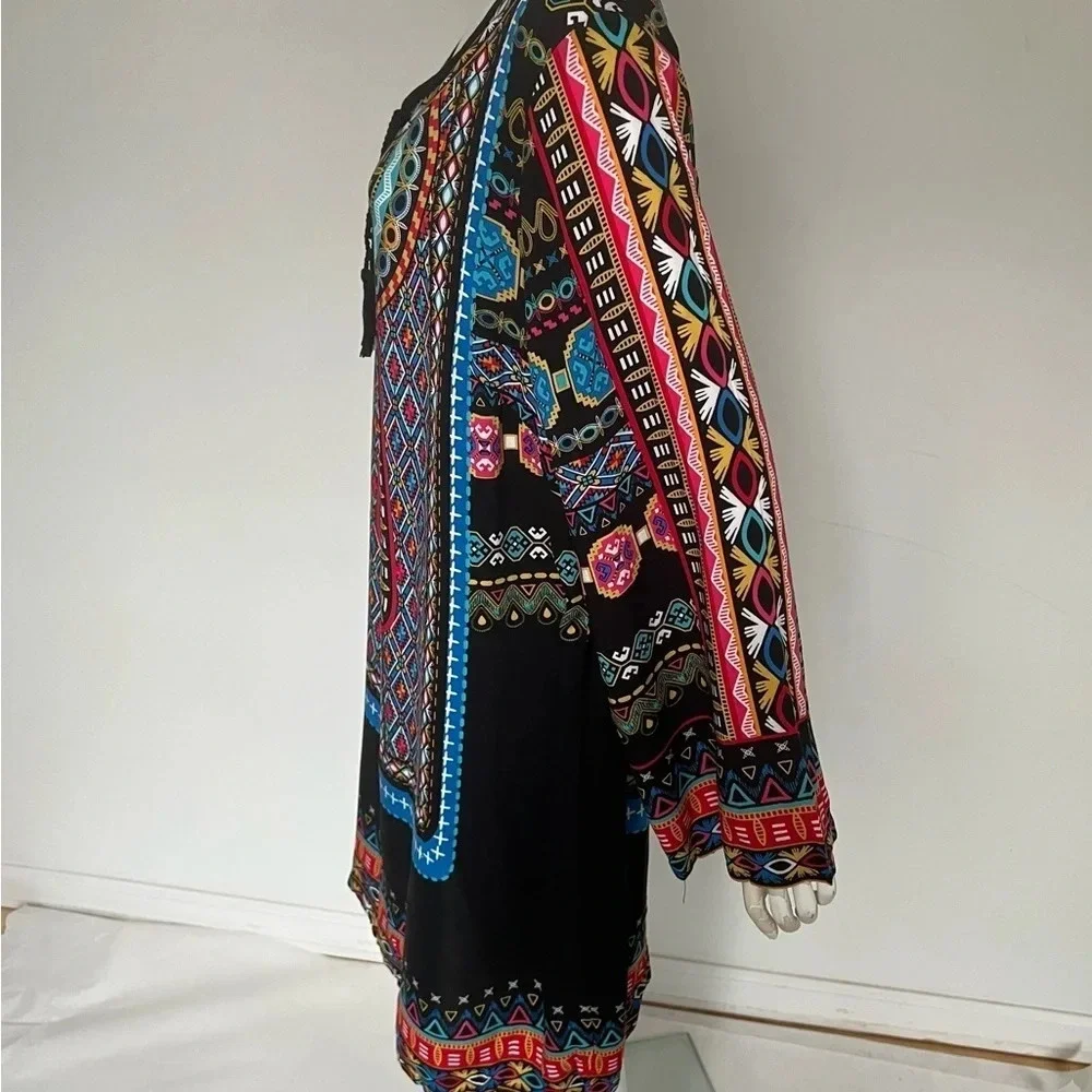 Flying Tomato tunic dress NWOT Women Size XXL Plus Long Sleeve Black - Picture 2 of 10